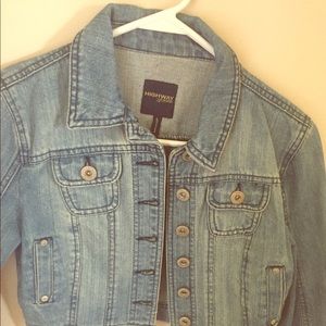 Never worn cropped Jean jacket